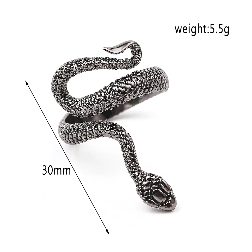 snake Популярный дизайн, винтажные кольца для игральных карт для мужчин, готический череп, ручная коготь, кольцо для покера, античный серебряный цвет, классическое крутое ювелирное изделие для влюбленных - Цвет основного камня: snake