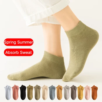 

women's socks summer thin cotton ship socks Absorb sweat Breathable short socks Super multi color happy socks women 5 Pairs