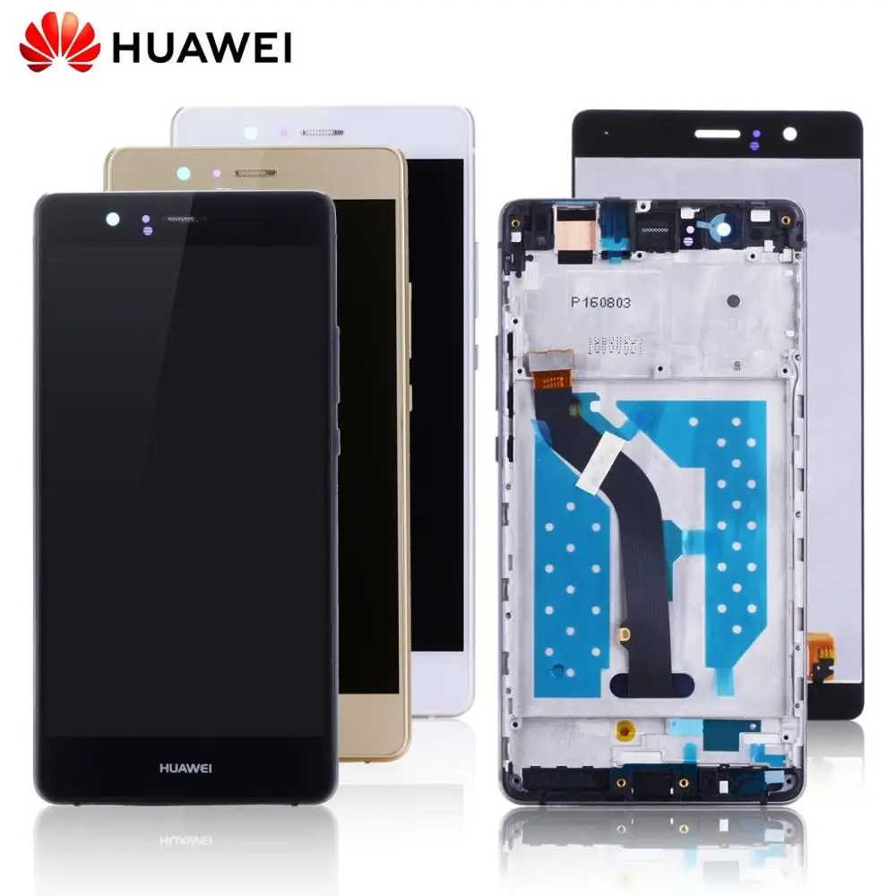 Дешево Дисплей для HUAWEI P9 Lite VNS L31 L21 L19 L23 LCD в сборе с тачскрином на рамке Оригинал 5.2 черный белый золото