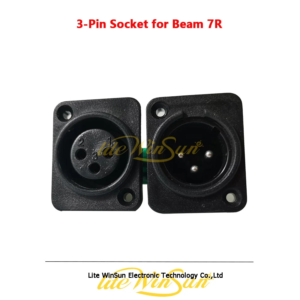 2pc 3-Pin 7R/5R Beam DMX512 Signal Connect Board Part Little PCB 3pin XLR DMX Connector with Chip Board Repair Replacement diy lighting accessories