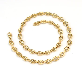 

2019 JH High Quality Gold Color Brand Geometric Coffee Beans Necklace For Women&Men Hot SALE 50 cm Necklace Jewelry Accessories