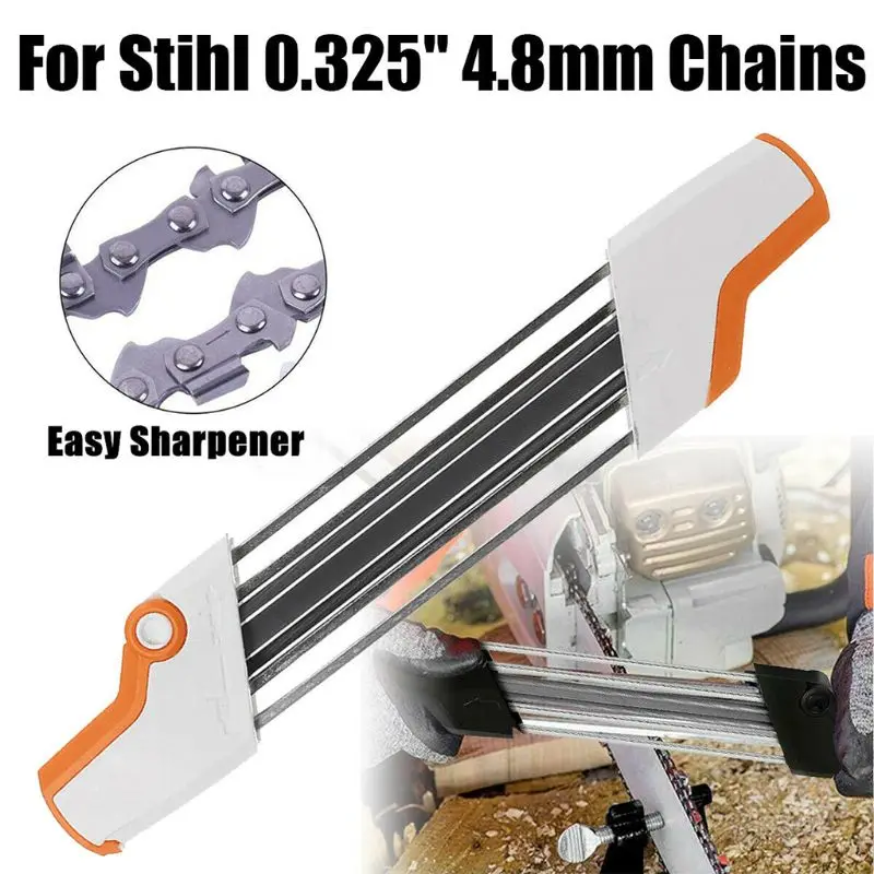 2 IN 1 Metal Easy Chainsaw Chain File Sharpener 4.8mm 50PB