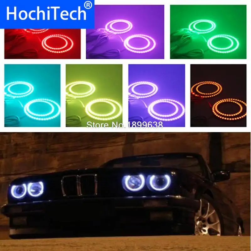 4 шт. супер яркий 7 Цвет с несколькими цветами RGB комплект светодиодов глаза ангела