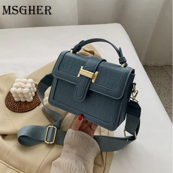 

Crocodile pattern Small Tote bag 2020 Flap Bags PU Leather Women's Designer Handbag Travel Shoulder Messenger Bag