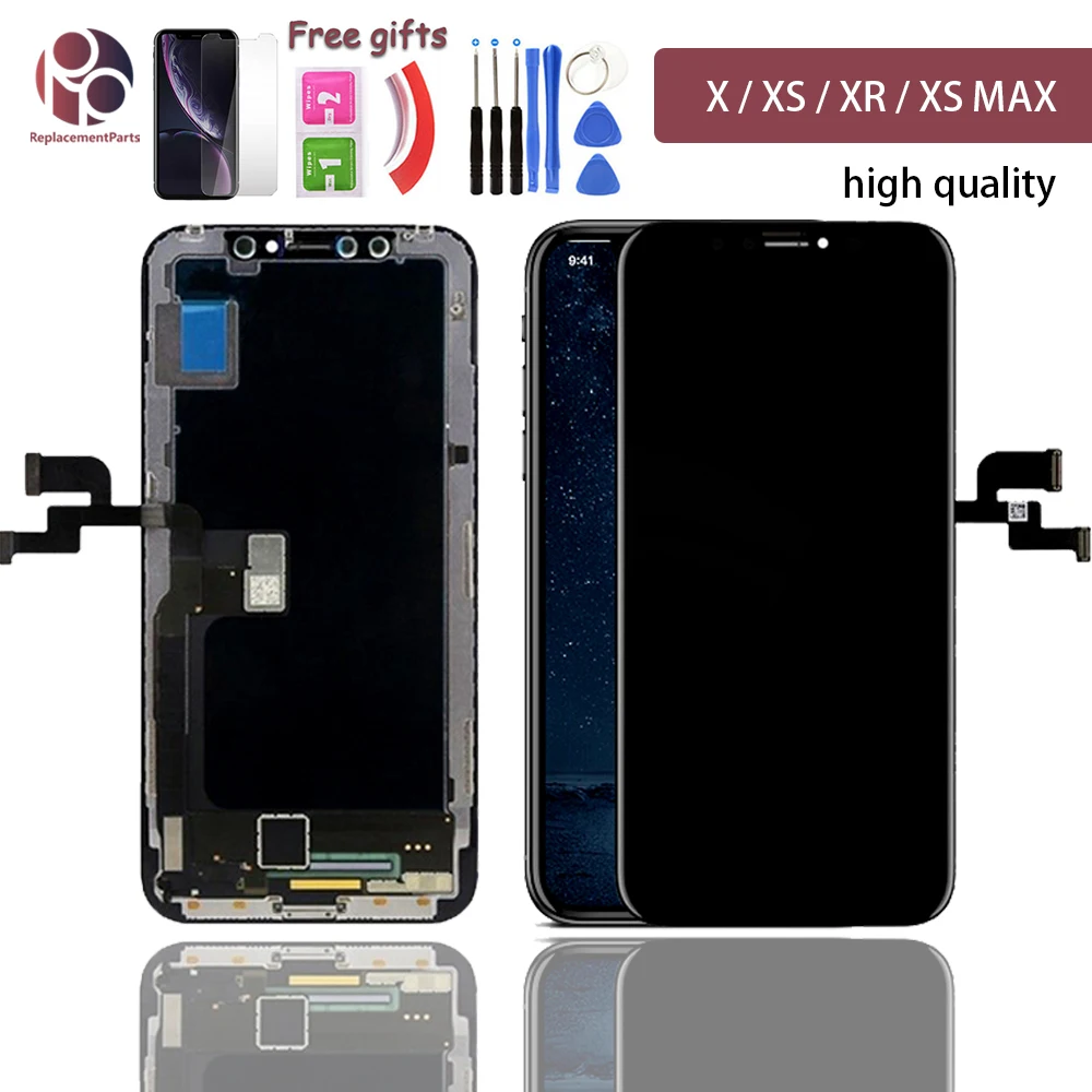 

AAA+++ Quality LCD Display Frame For IPhone X XR XS MAX XSM No Dead Pixel LCD Touch Screen Digitizer Assembly with Gift