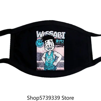 

Alex Wassabi Merch Classic Tee Mask Washable Reusable Mask for Unisex Black