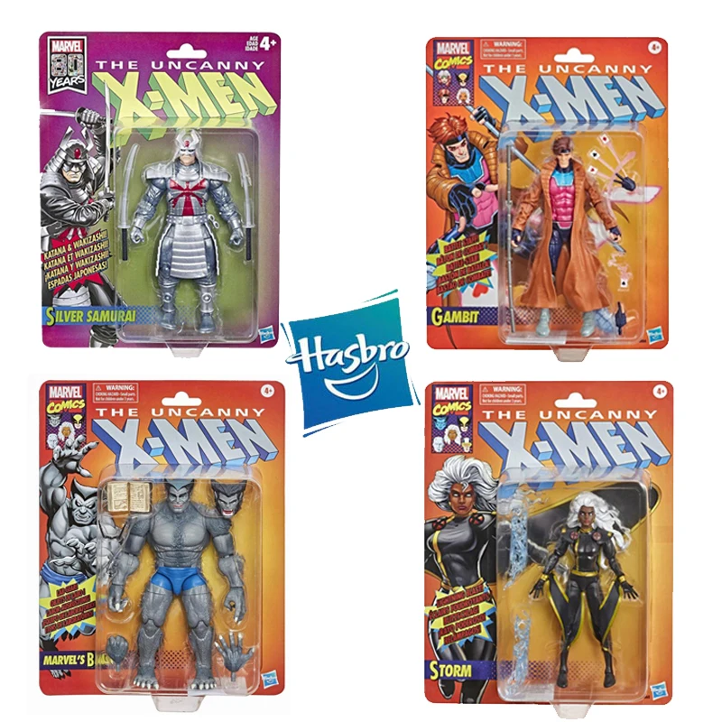 Экшн-фигурки Hasbro Marvel Legends X-Men аниме фигурки из серебра самурая шторма Росомахи