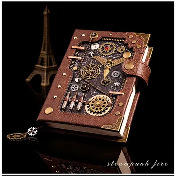 

European Retro Notebook Personality Creative Notebook Hand Book Loose-leaf Luxury Vintage Notepad Leather Diary Gift