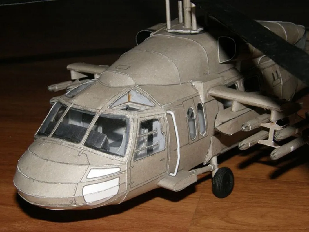 1:33 США Черный ястреб UH-60 вертолет DIY 3D бумажная карта Модель Строительный набор образовательных игрушек военная модель Строительная игрушка