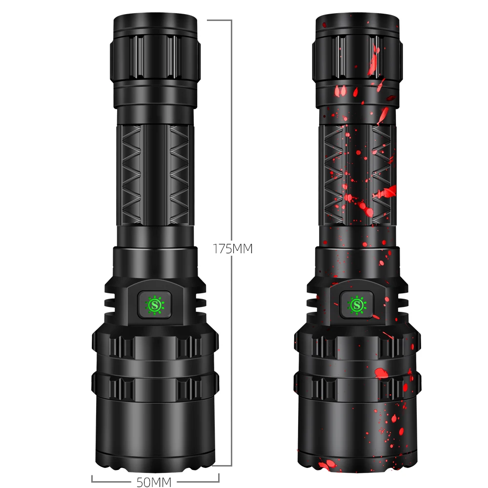 Мощный XHP50 80000LM светодиодный фонарик Xlamp алюминиевый охотничий L2 водонепроницаемый 5 режимов фонарь Lanterna использовать аккумулятор 18650 26650