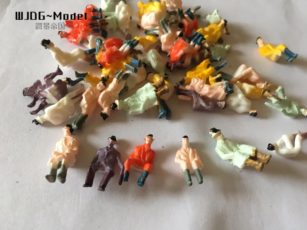 Сидя модель поезд люди фигуры пассажиров HO Scale 1/200 1/150 окрашенные сидячие
