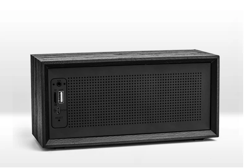 Black OneDer V2 портативная bluetooth-колонка 10 Вт 1500 мАч перезаряжаемая, интеллектуальная литий-ионная батарея деревянная Беспроводная колонка с поддержкой tf-карты/USB - Цвет: Black