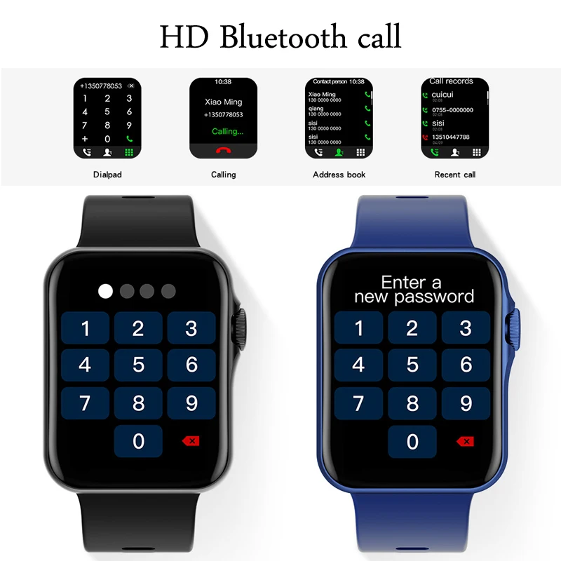 US $28.50 16 Inch Big Full Touch HD Screen Smart Watch Men Women Bluetooth Call Play Music Sport Alarm Smartwatch Watches For Android IOS