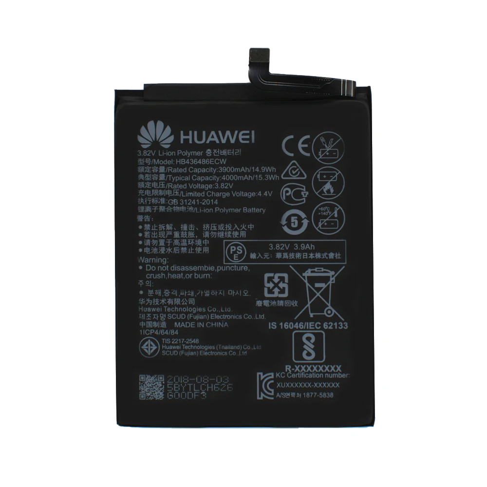 Hua Wei аккумулятор HB436486ECW для huawei mate 10 mate 10 pro mate 10 lite mate X ALP-AL00 batteria Akku 4000mAh