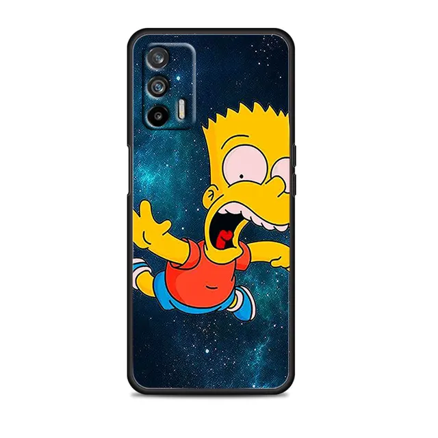 The Simpsons Happy Family For OPPO Realme GT Explorer Master Neo Flash Edition C21 C20 C15 C11 C3 Soft Black Phone Case Style 03