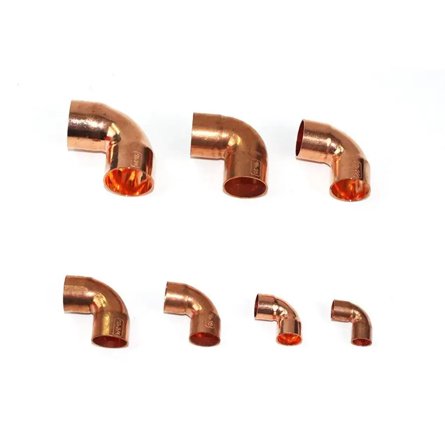 

25.4mm 1" Inner Dia x1.2mm Thickness Scoket Weld Copper End Feed 90 Deg Elbow Coupler Plumbing Fitting Water Gas Oil