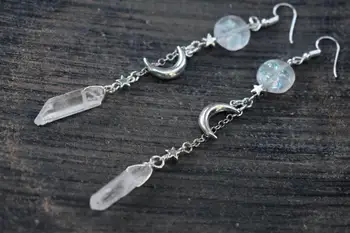 

Celestial earrings,Moon Earrings,Moon Goddess Earrings,witch earrings
