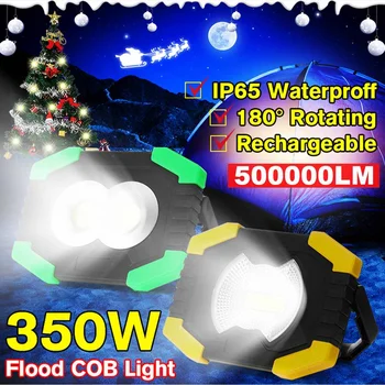 

COB LED Floodlight USB Charging Solar Powered Spot Work Lamp Outdoor Camping Strong Light Projection Phone Emergency Charge