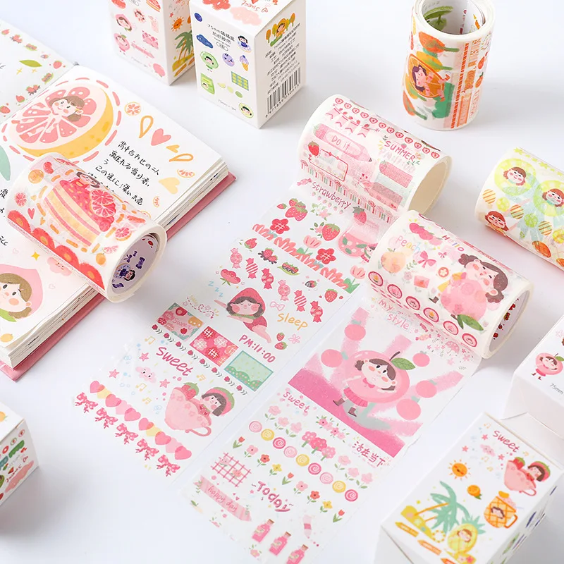 

1 pcs/lot Washi Masking Tapes Fruit colorful series diary Decorative Adhesive Scrapbooking DIY Paper Japanese Stickers 3m