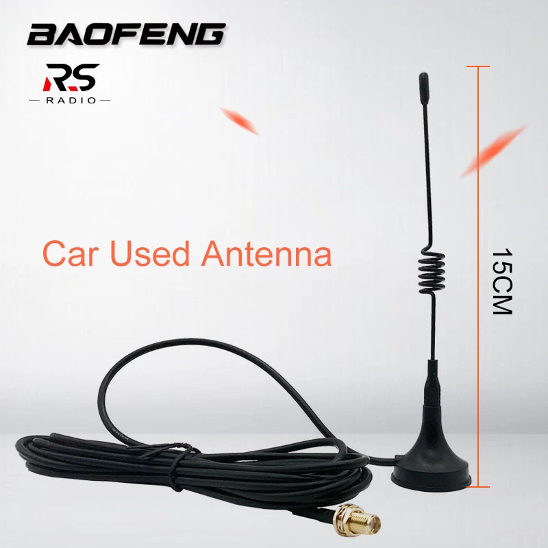 Baofeng高利得アンテナbf 8s Uv 5r車使用マグネット野外活動必要な付属品cbラジオ局rg 174 Walkie Talkie Aliexpress