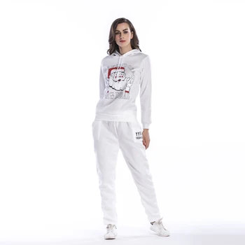 

5618 # New Velvet Santa Claus Pullover Hoody Casual Trousers WOMEN'S Suit 2020 New
