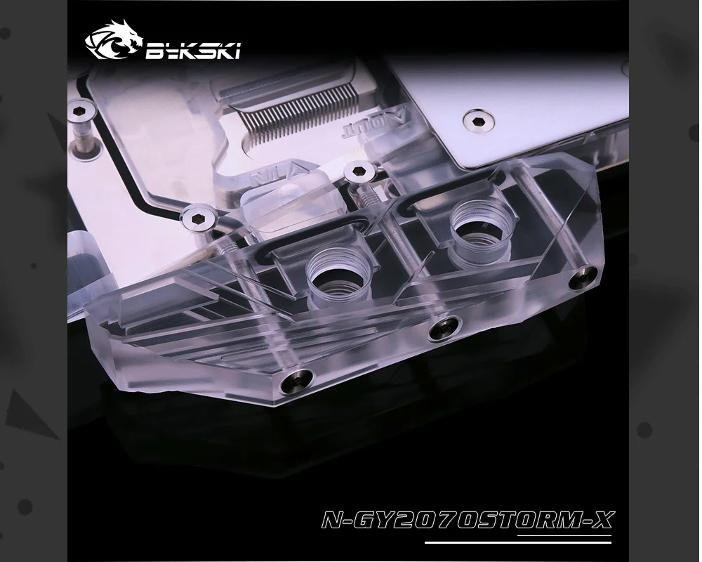 Bykski N-GY2070STORM-X, Full Cover Graphics Card Water Cooling Block,For Galaxy RTX2070 BoomStar/Metal Master, RTX2060 GTX1660Ti  