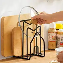 

Multifunctional Kitchenware Water Filter Storage Rack Multi-layer Anti-rust Iron Kitchen Pot Cover Cutting Board Knife Holder