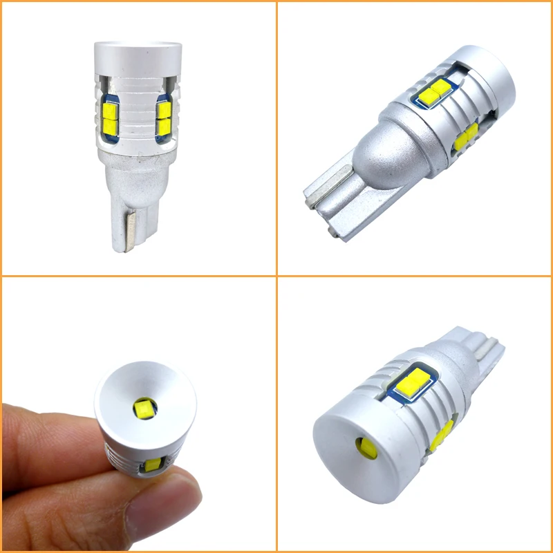 2x T10 W5W светодиодный лампы SMD 168 194 автомобильные аксессуары светодиодный Габаритные огни Боковой габаритный фонарь лампа для чтения Авто 12V 24V белый с can-bus