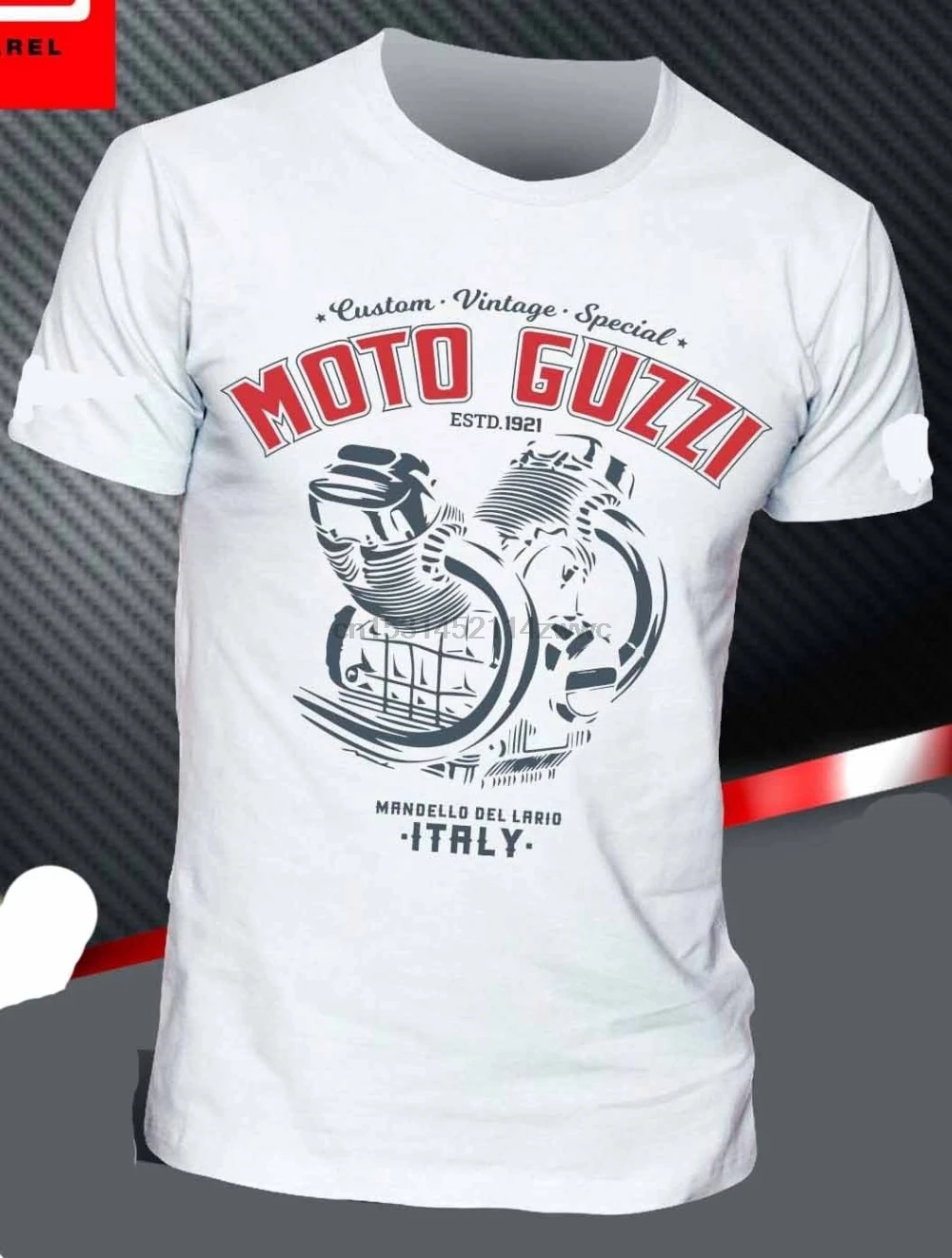 Новая модная футболка с графическим принтом букв GUZZI AQUILA V ENGINE STELVIO GRISO Калифорния