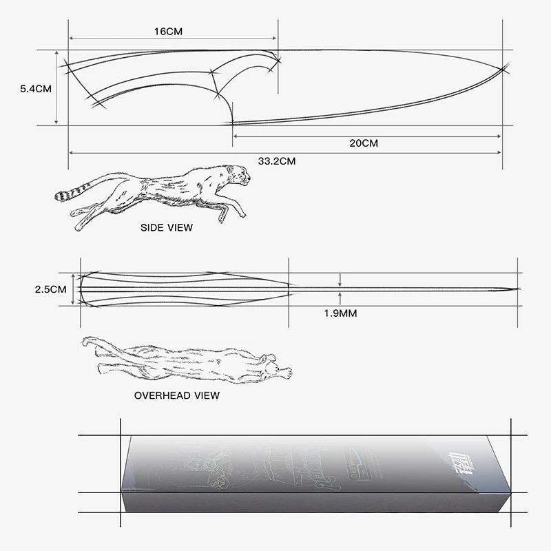 Новинка! Гепард серии Кухня поварские ножи 8 дюймов 67 слоев из дамасской стали, японские Ножи Ebnoy большой ручкой VG-10 Сталь Лучшие ножи