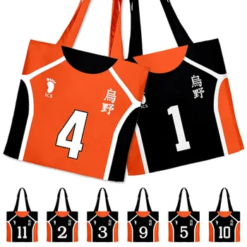 

Haikyuu !! Volleyball boy Handbag Anime Printed Large Capacity Single Shoulder Bags Shopping Bags Daily Use Men Women Oxford Bag