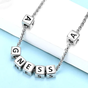 

Strollgirl personalized 925 sterling silver custom letter name charms beads couple bracelet for Pandora bracelet fashion jewelry