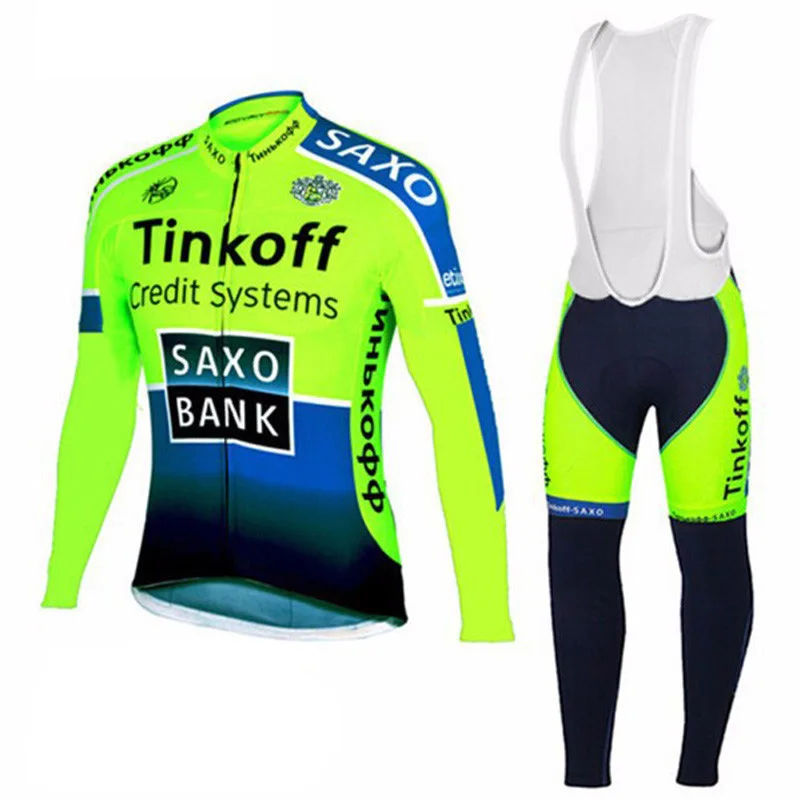 Черный Tinkoffing Pro Велоспорт Джерси комплект с длинным рукавом дышащий MTB велосипед одежда Одежда для велоспорта Ropa Maillot Ciclismo - Цвет: Черный