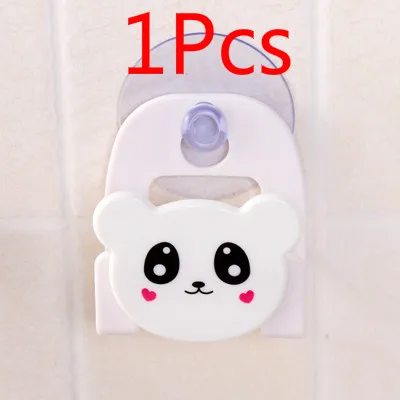 1Pcs L 1/2/3 предмета в комплекте, с рисунками из мультфильмов в форме милых животных присоски настенные крючки Зубная щётка держатель с присоской для Кухня инструмент Аксессуары для ванной комнаты - Color: 1Pcs L