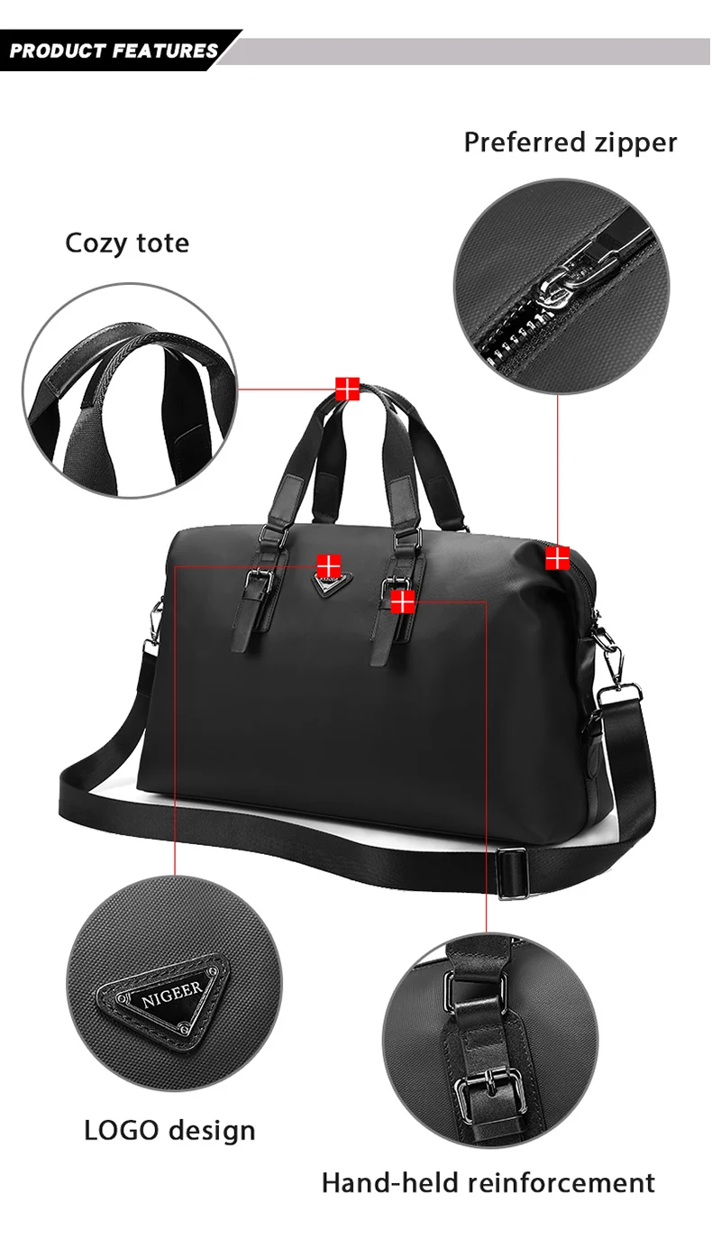 Men's Leisure Travel Bag Large Capacity Outdoor Sports Duffel Bag Fashion Multi-function Shoulder Messenger Handbag