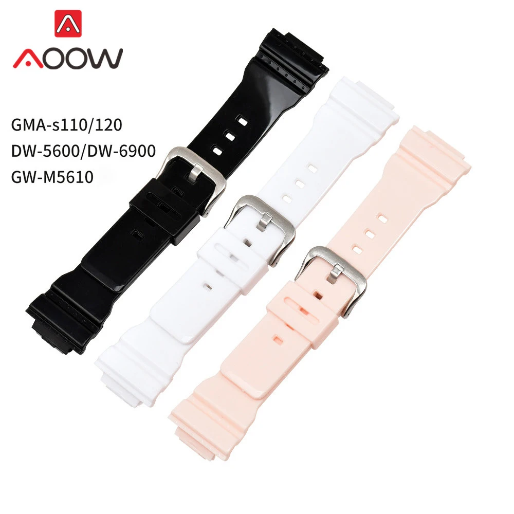 Ремешок из мягкого полиуретана для Casio G Shock GMA S110 S120 DW 5600 6900 спортивный сменный