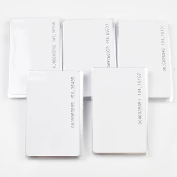 얇은 출입 통제 출석 카드, 125KHz TK4100 RFID 근접 ID, 스마트 0.8mm, 10 개/로트