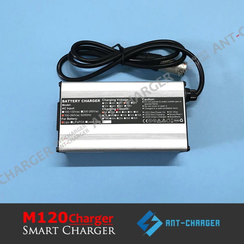 10.95V 6A Smart Charger for 9V9.6V 3s 3V3.2V LiFePO4 Battery Pack Aluminum Alloy Shell 100-240Vac Input (1)