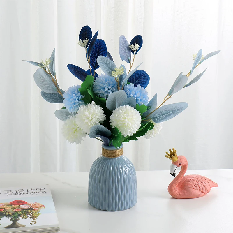 Party Creativity Fake Plants Bouquet Room Decor Artificial Plants Wedding Decoration Table Ceramics Vase Decoration Home Decor