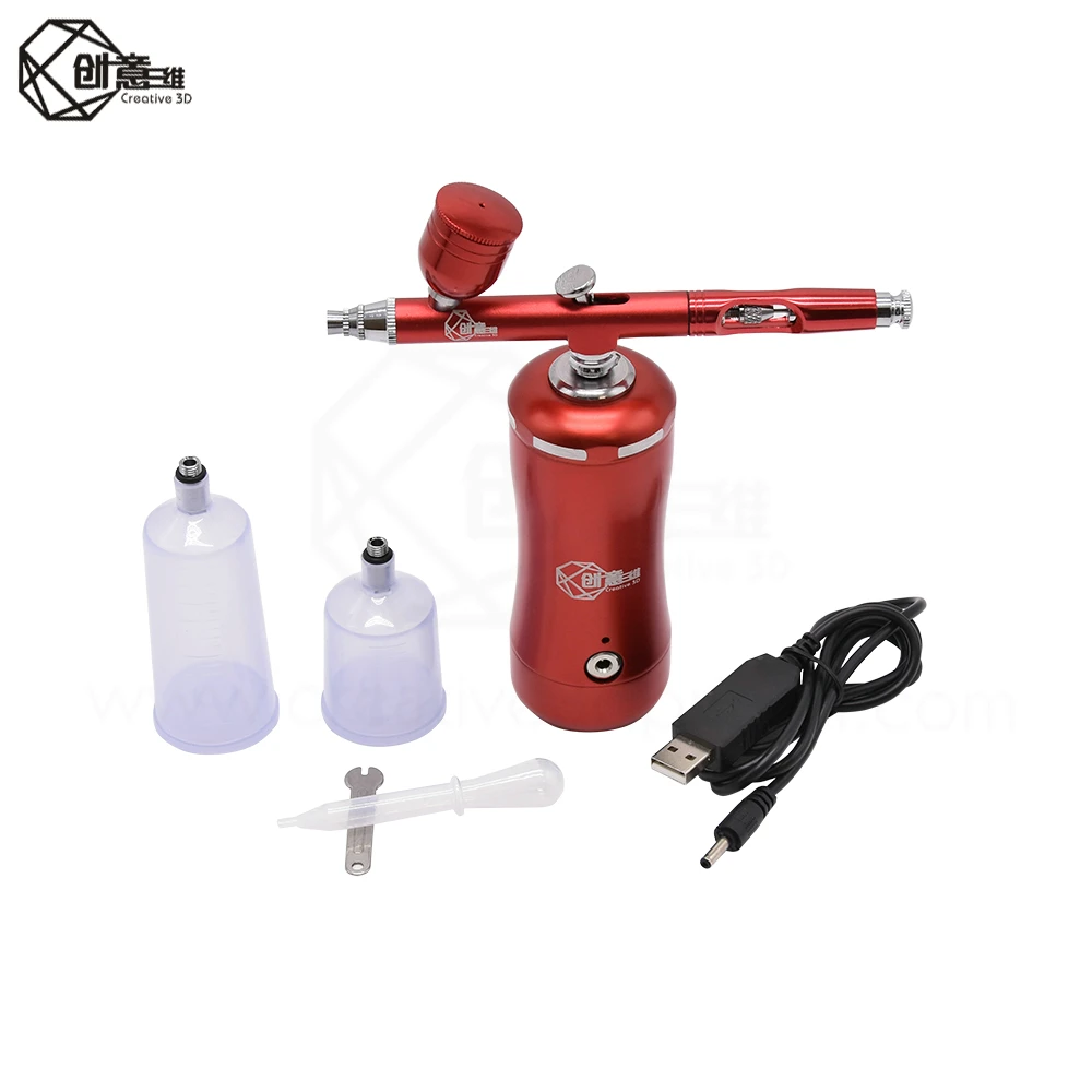 Creative3D 3D printer-specific model spray paint coloring portable air pump automatic stop charging mini spray gun SG01