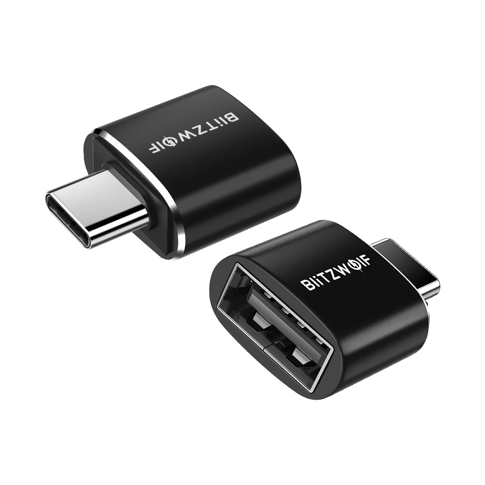 2 PCS BlitzWolf BW-A4 mini type C к USB2.0 OTG адаптер конвертер 2 шт. для samsung huawei телефон высокоскоростные адаптеры для мобильных телефонов - Цвет: 2 PCS