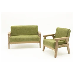 WL080 – meubles miniatures en tissu, canapé et chaise pour maison de poupée, accessoires de salon, décor minimaliste Simple, 1/12 