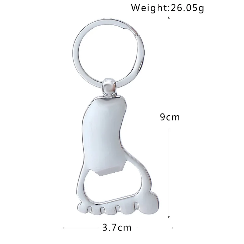 Baptism Souvenir Baby Shower Favor Personalized Keychain Foot Shaped Bottle Opener First Birthday Anniversary Gift for Guest