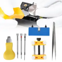 7 шт. инструмент для ремонта часов набор аксессуаров для часов корпус для часов открывающийся ремешок для удаления батареи меняющиеся часы держатель Пинцет для часовщика