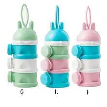 3 ячейки сетки практичная коробка для хранения Портативный детские пищевые ящички для хранения формула для кормления младенца емкости для сухого молока