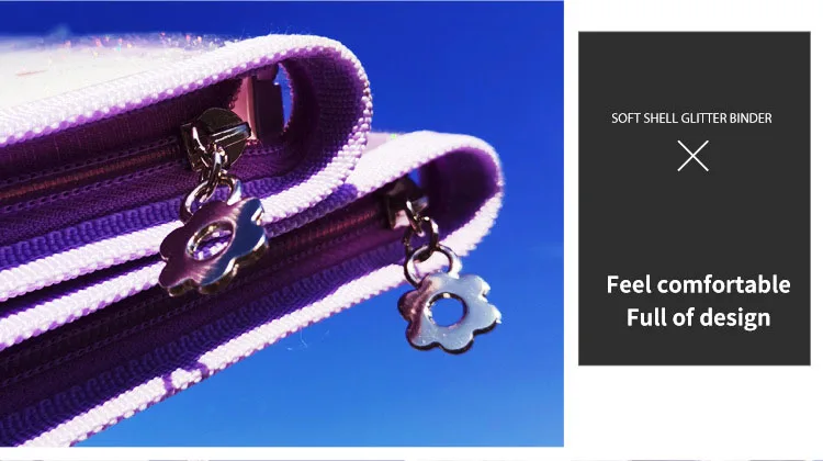 SKYSONIC A5 A6 Zipper Binder Cover-Loose Leaf Organizer Diary-Bullet Transparent PVC Case Photo Organizer Stationery Supplies