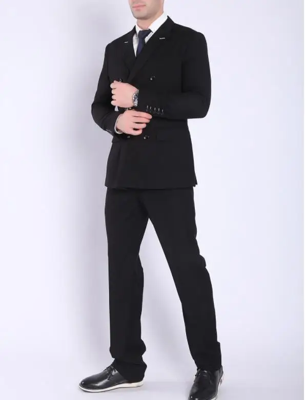 

2 Pieces Mens Suit Newest Double Breasted Suits Men Blazer Masculino Wedding Suits Formal Costume Fit (Jacket+Pants)