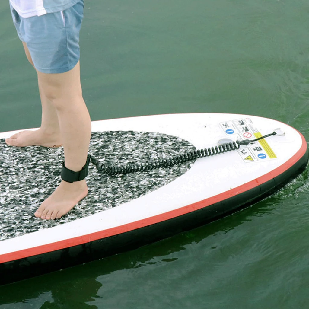 10ft Surfboard Leash Surf Leg Rope Stand Up Paddle Board SUPs Ankle Strap Coiled TPU Safety Cord Surfing Accessory
