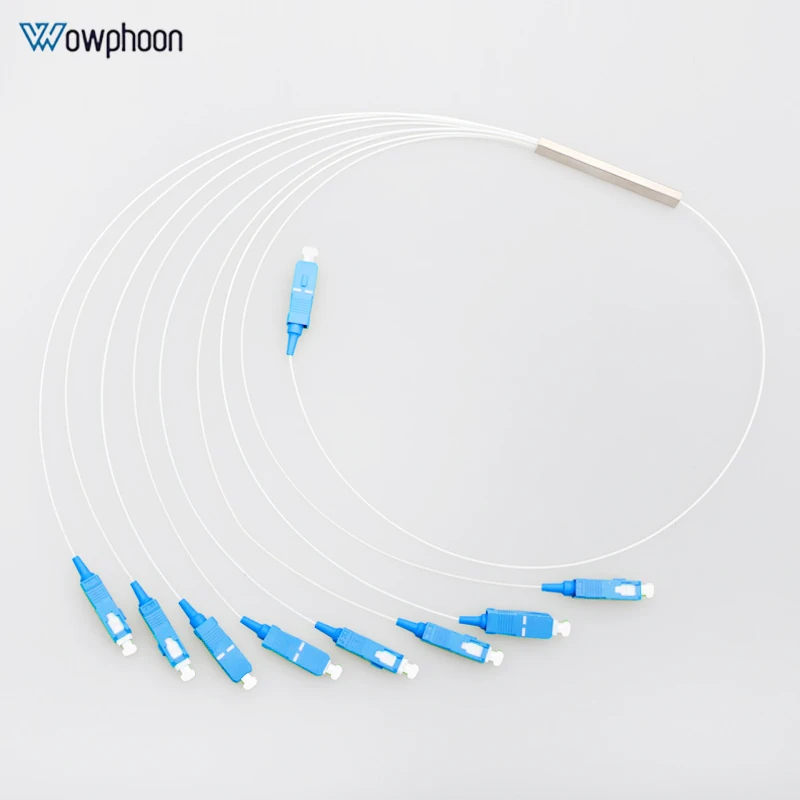 Волоконно оптический разветвитель PLC 1*8 SC/UPC 0 9 мм стальная труба 1x8 Mini|mini mini|sc scsplitter