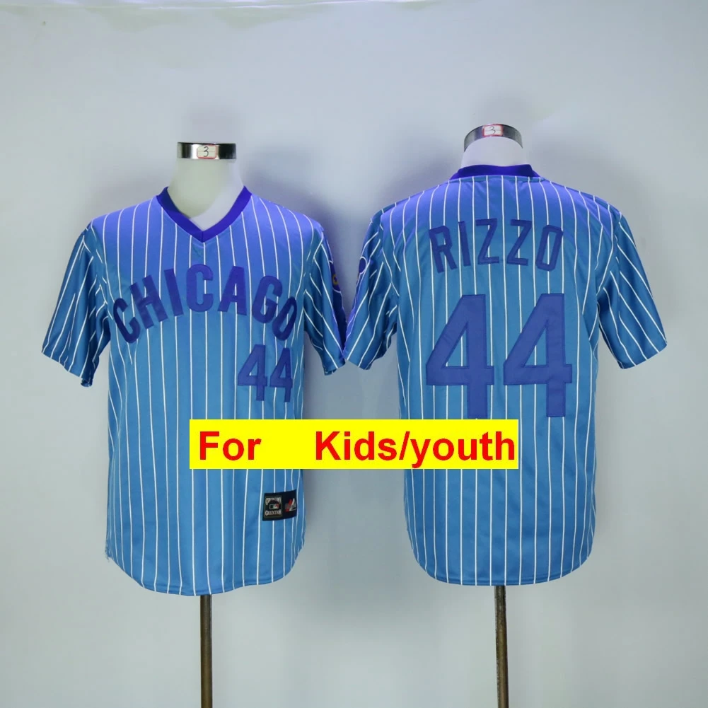 Молодежная майка Chicago Javier Baez Anthony Rizzo Kris Bryant Ryne Sandberg FLEX& Cool Base - Цвет: Черный